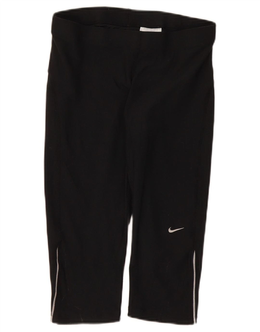 Nike Dame Capri Leggings UK 10/12 Medium Black Polyester