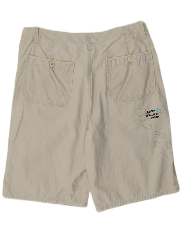 Rip Curl Shorts masculino gráfico casual W34 grande algodão bege