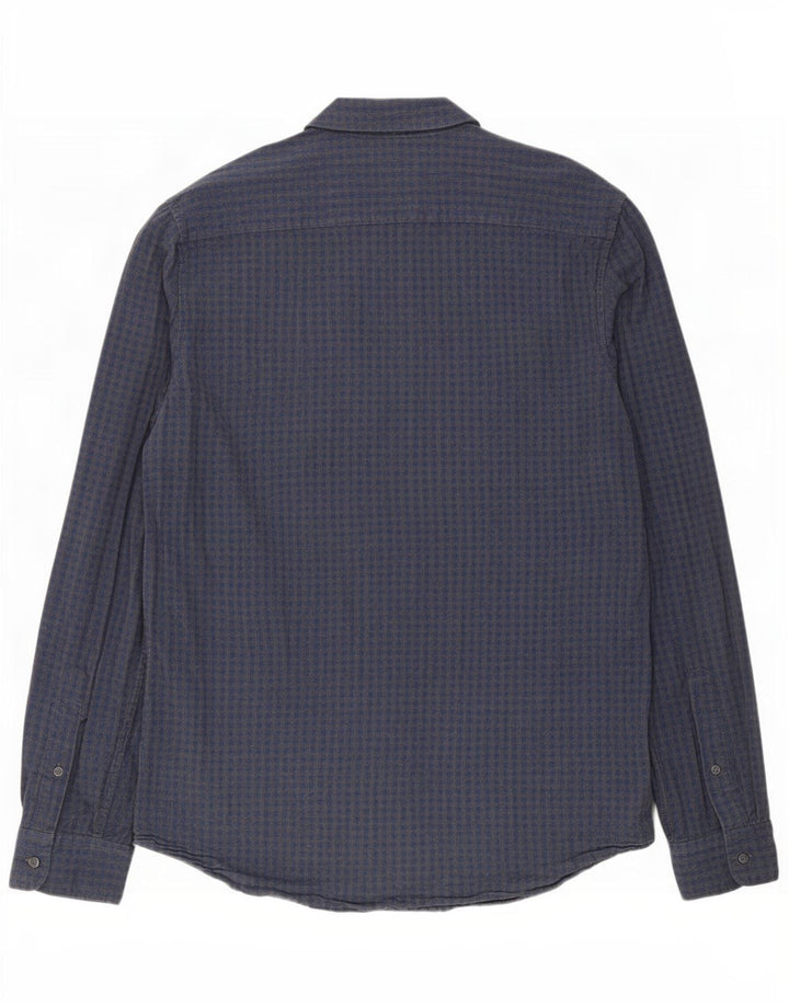 Camicia slim fit da uomo Jack Wills in cotone a quadretti blu navy medio