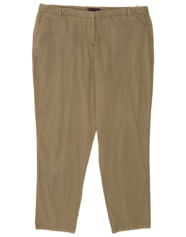 Женские прямые брюки чинос Marks & Spencer UK 20 2XL W38 L29 хаки
