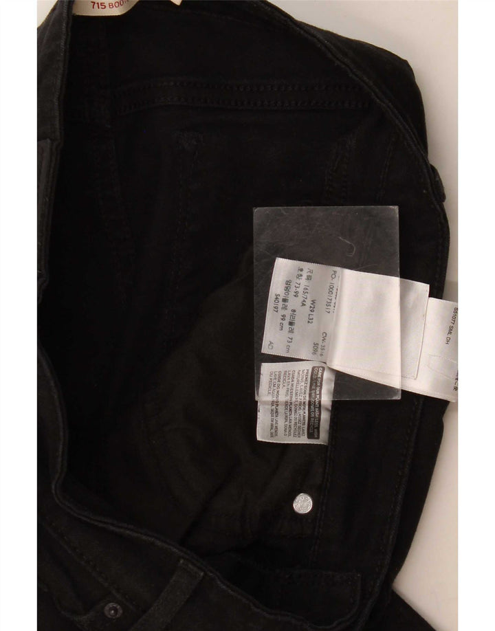 Levi's Mujer 715 Vaqueros Bootcut W29 L29 Algodón Negro