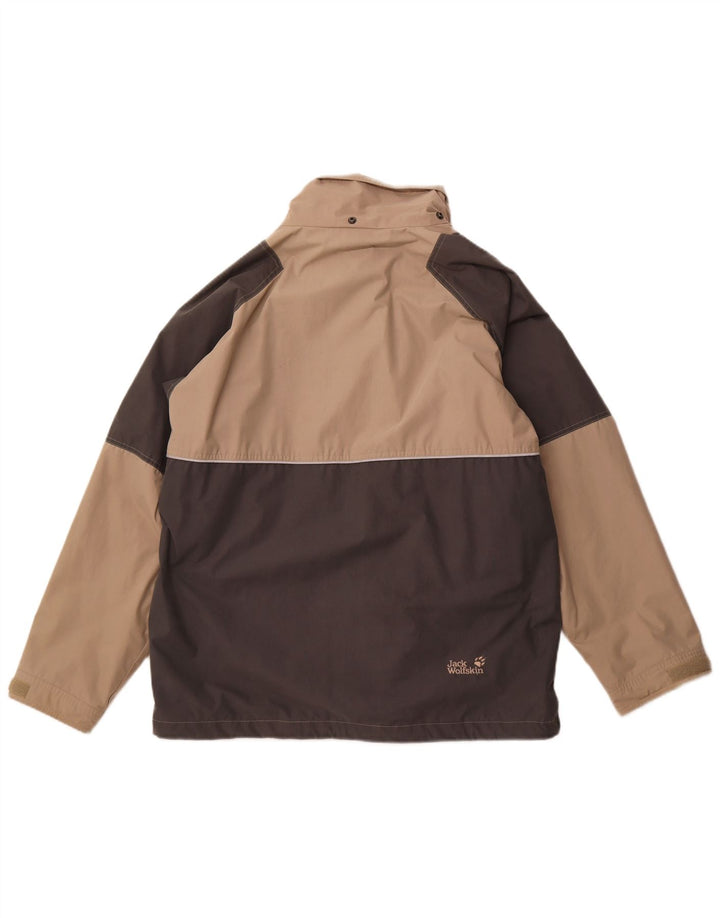 Jack Wolfskin Herren Regenjacke UK 42 XL Beige Colourblock Polyester
