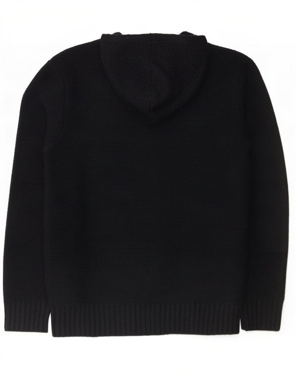 Liu Jo Mens Hooded Cardigan Sweater 2XL Navy Blue Acrylic