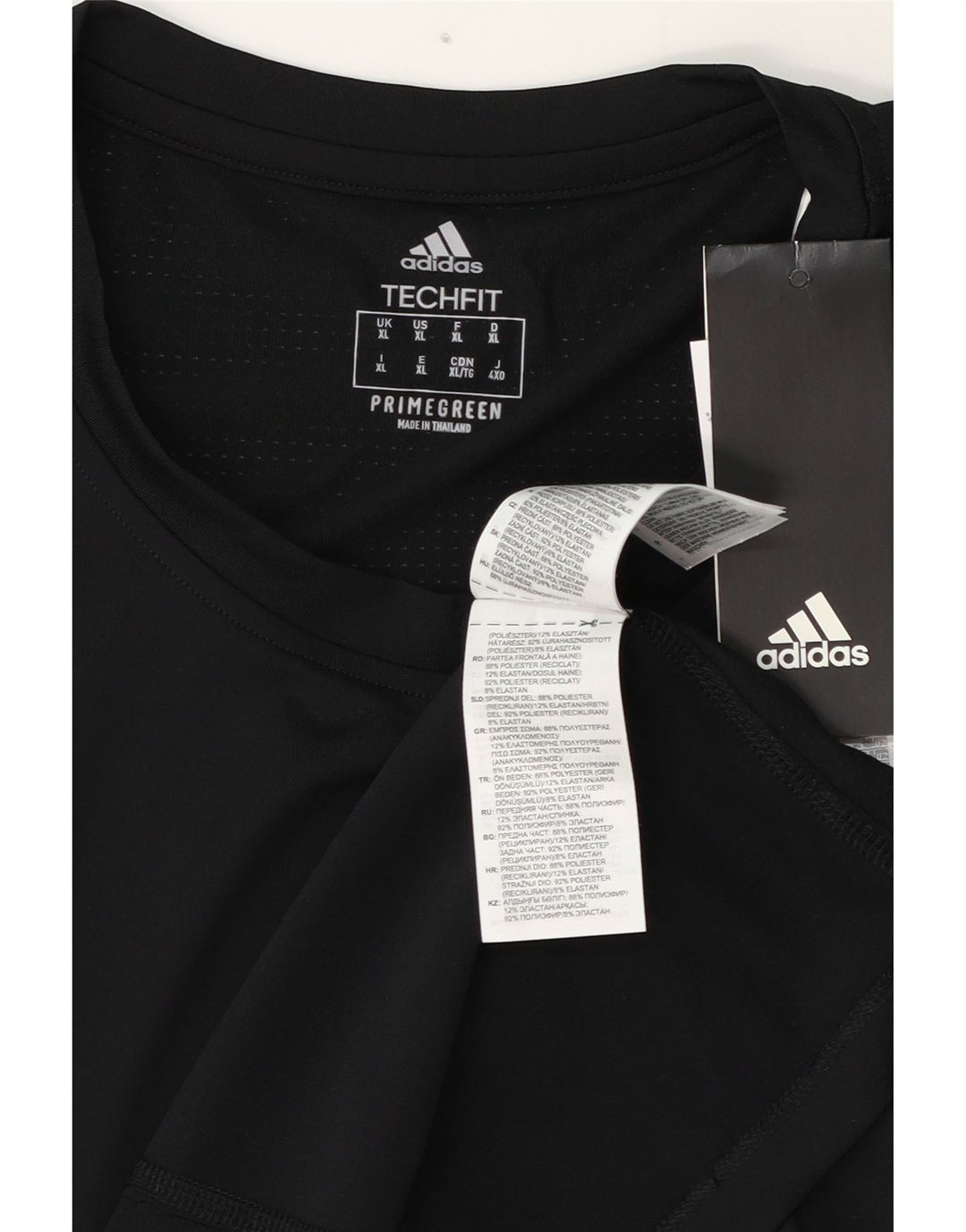 Adidas Mens T-Shirt Top Large Black Polyester