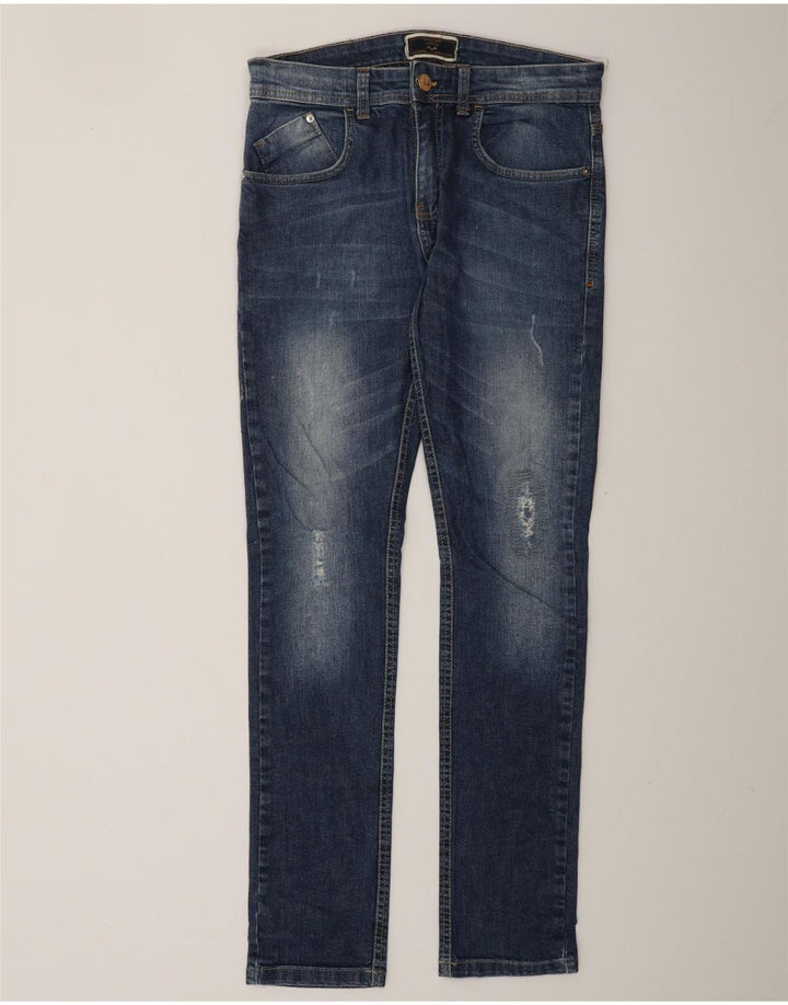 ZARA Herre Distressed Slim Jeans EU 38 Small W30 L32 Blue