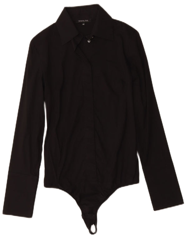 Patrizia Pepe Body Chemise Femme IT 40 Petit Coton Noir