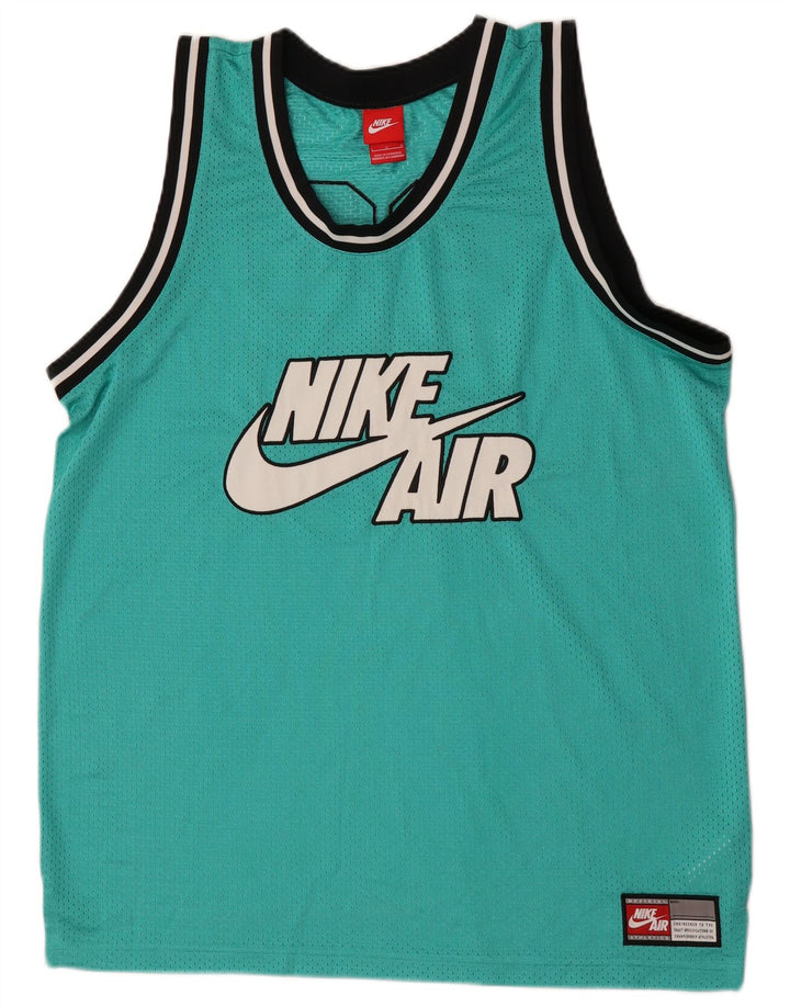 Canotta Nike Air Graphic da uomo, grande, in poliestere a righe verdi