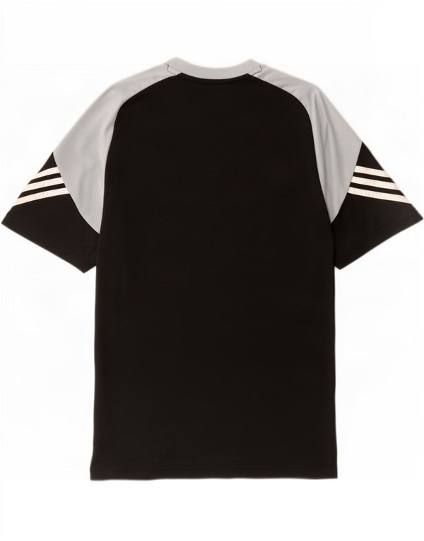 Adidas Herren Climalite Graphic T-Shirt Top Large Schwarz Colourblock Polyester