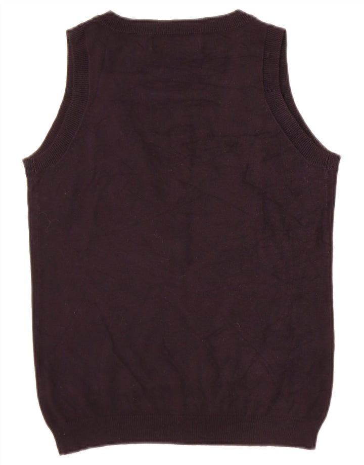 Zara Womens Vest Tank Top UK 12 Medium Navy Blue Cotton