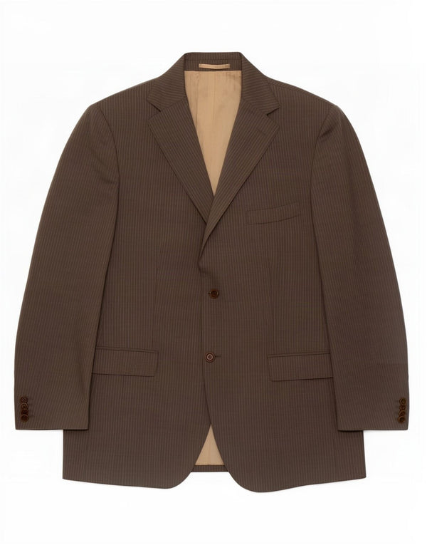 Giacca blazer da uomo a 2 bottoni Massimo Dutti EU 54 XL lana gessata grigia