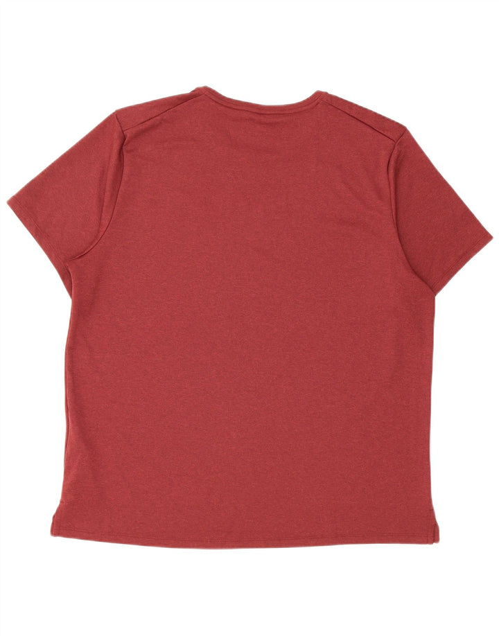 Nike Mens Running T-Shirt Top Large Burgundy Polyester