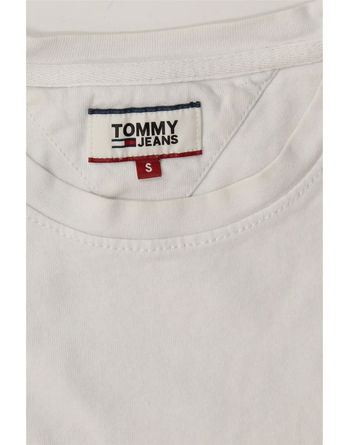 TOMMY HILFIGER Mens T-Shirt Top Small White Cotton