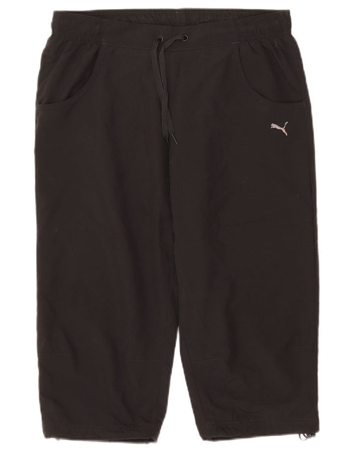 Puma Mujer Capri Chándal Pantalones UK 12 Mediano Negro Poliéster