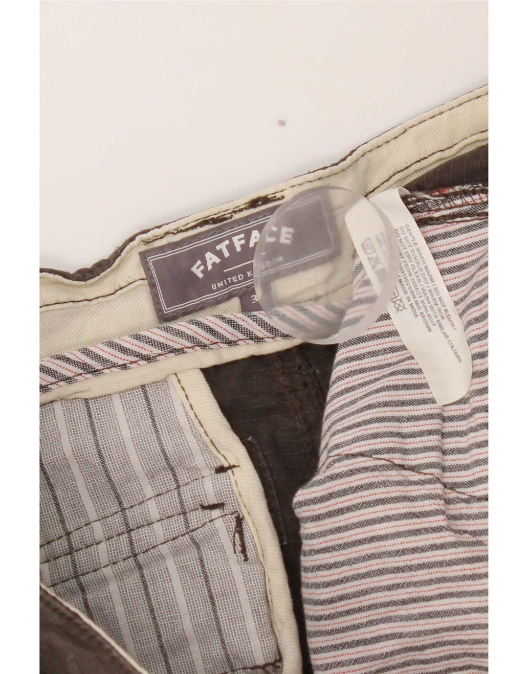 Fat Face Mens Cargo Bermuda Shorts W32 Medium Grey Cotton
