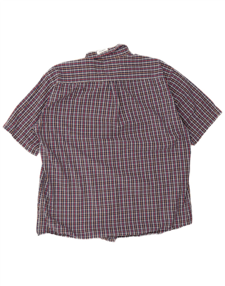 Gant Mens Short Sleeve Regular Fit Shirt 3XL Blue Check