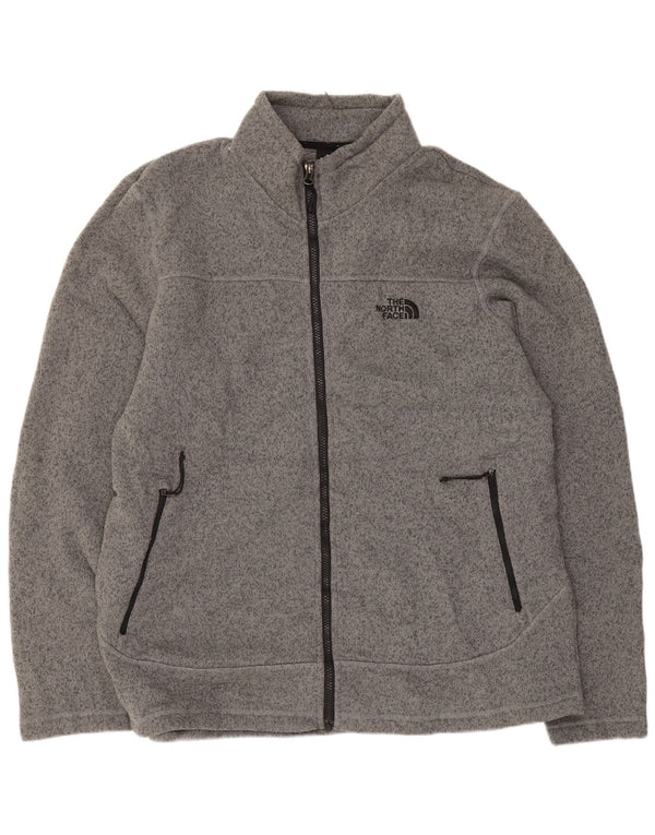The North Face Mens Tracksuit Top Jacket XL Grey Flecked Polyester