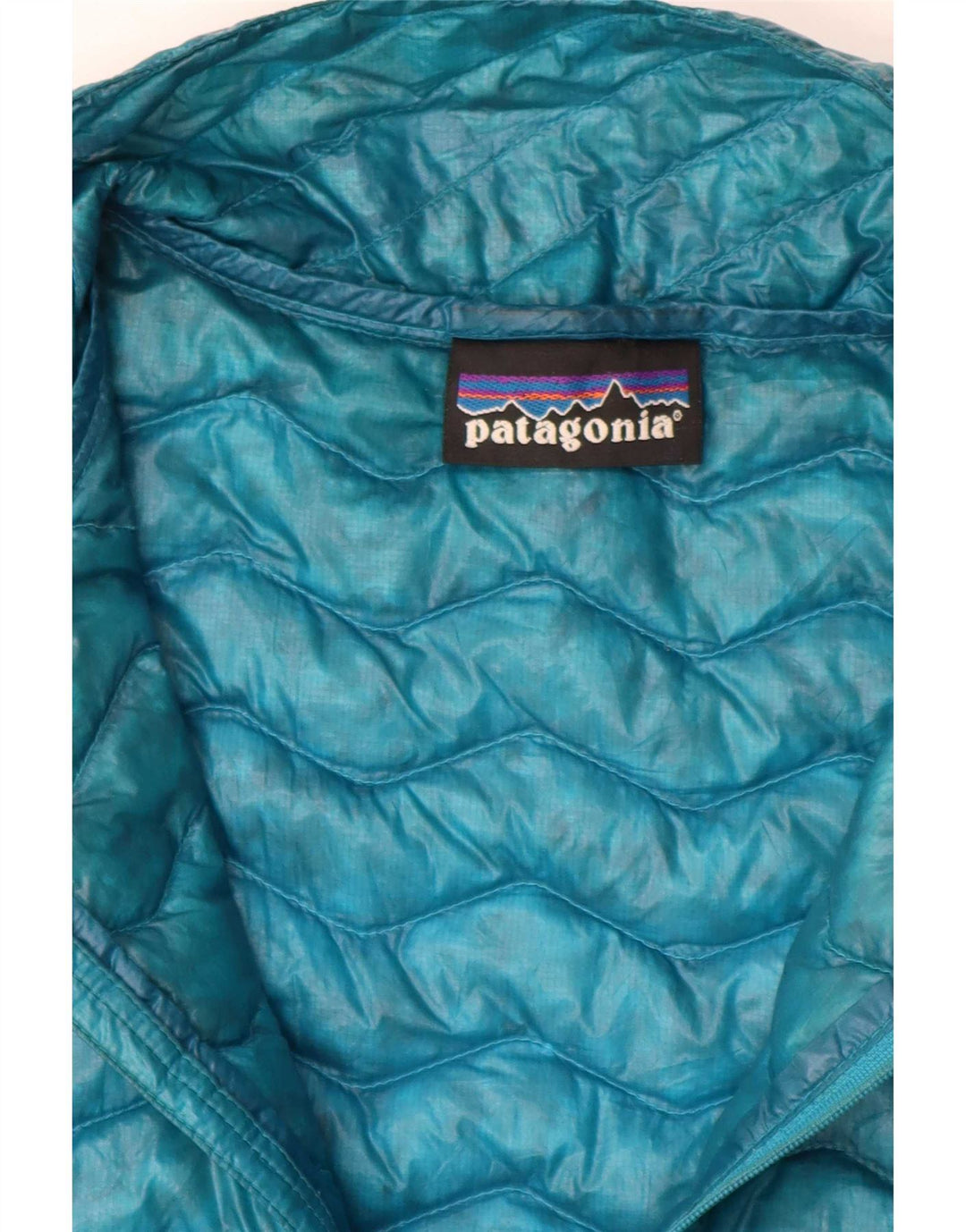 Patagonia Giacca imbottita pullover da donna UK 12 Blu medio sintetico