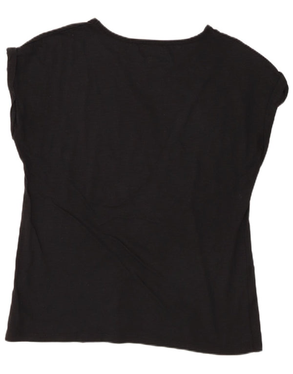 Guru Dame Grafisk T-Shirt Top UK 18 XL Sort Bomuld