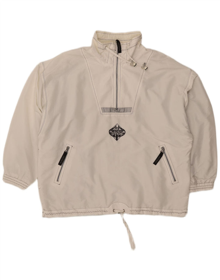 Maser M Womens Oversized Anorak Jacket UK 16 Large White Polyester