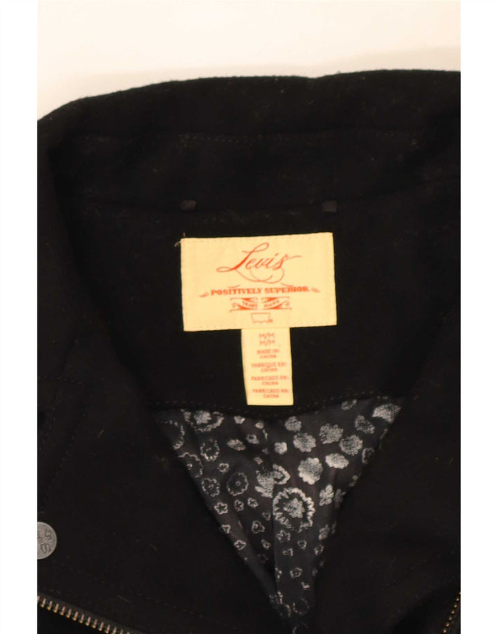 Levi's Chaqueta motera para mujer UK 44 Mediana Lana negra