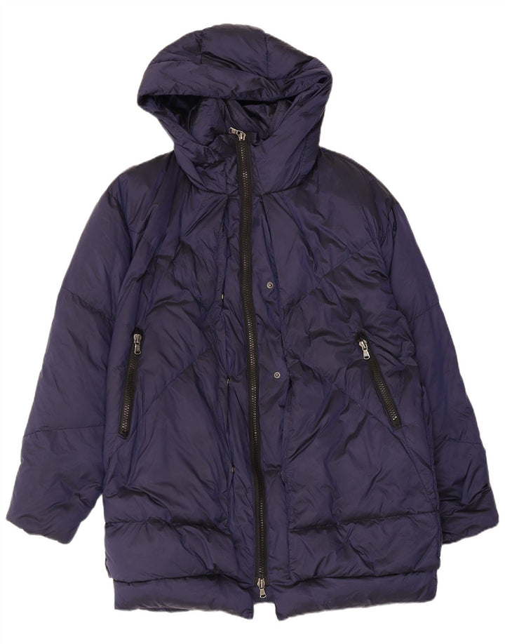 Kanadische wattierte Damenjacke mit Kapuze, UK 14, mittelmarineblau