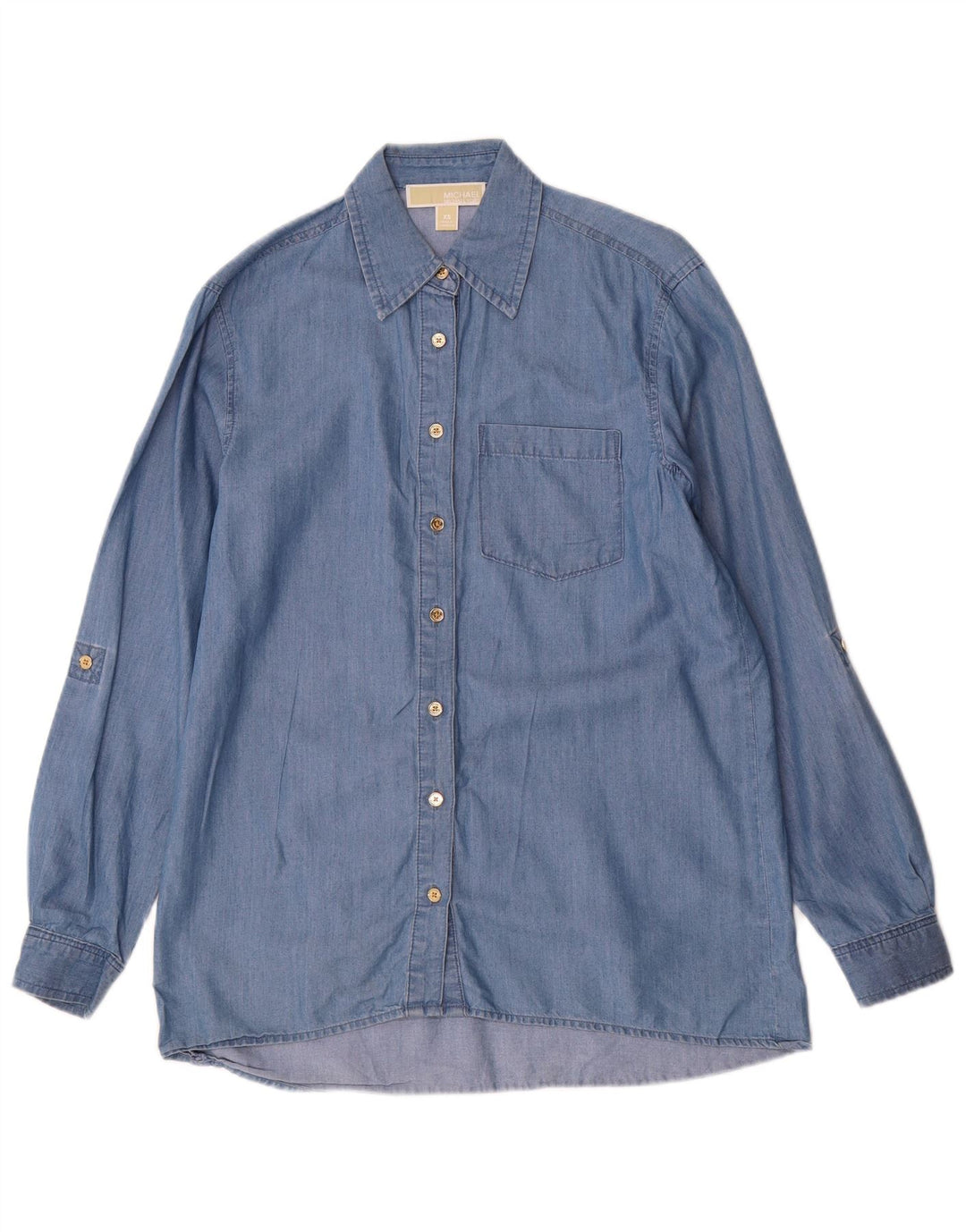 MICHAEL KORS Womens Oversized Denim Shirt UK 6 XS Blue