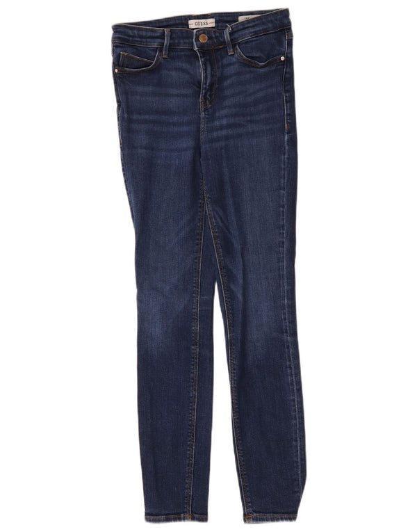 Guess Womens High Rise Skinny Jeans W27 L27 Navy Blue Cotton