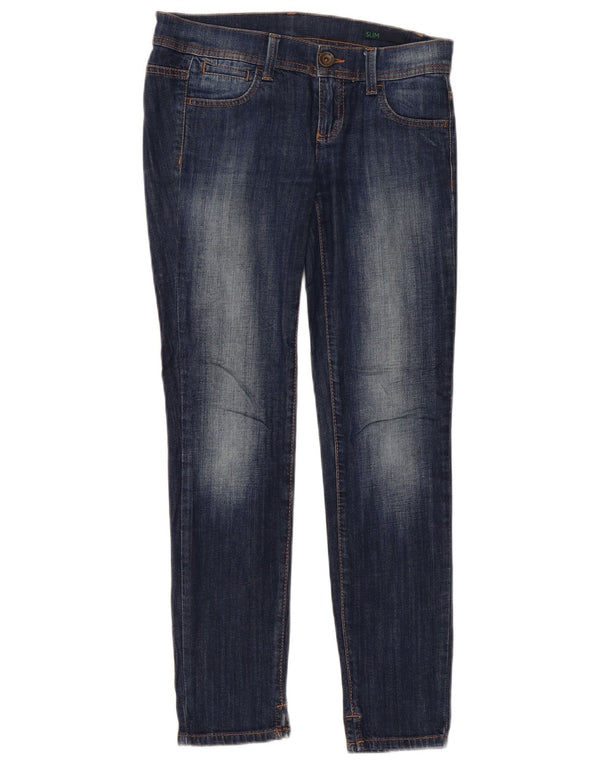 Benetton Womens Slim Jeans W27 L28 Blue