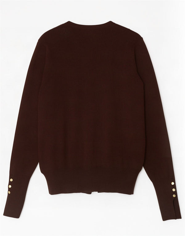 Zara Womens Cardigan Sweater UK 10 Small Brown Viscose