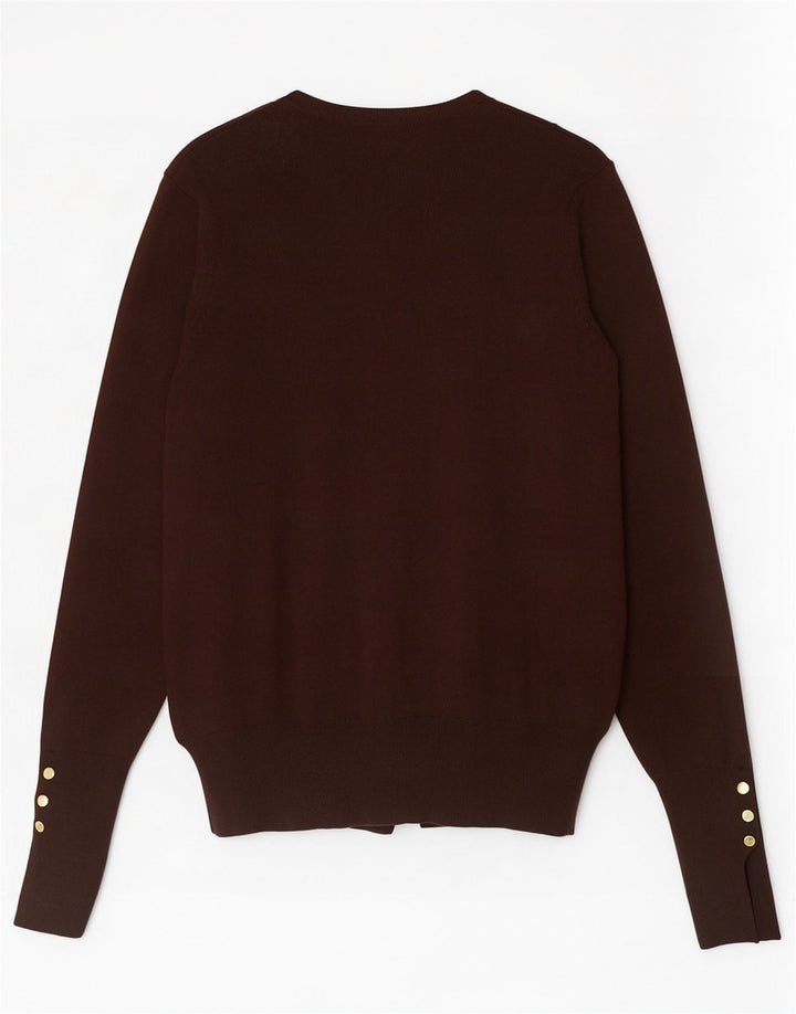 Zara Womens Cardigan Sweater UK 10 Small Brown Viscose