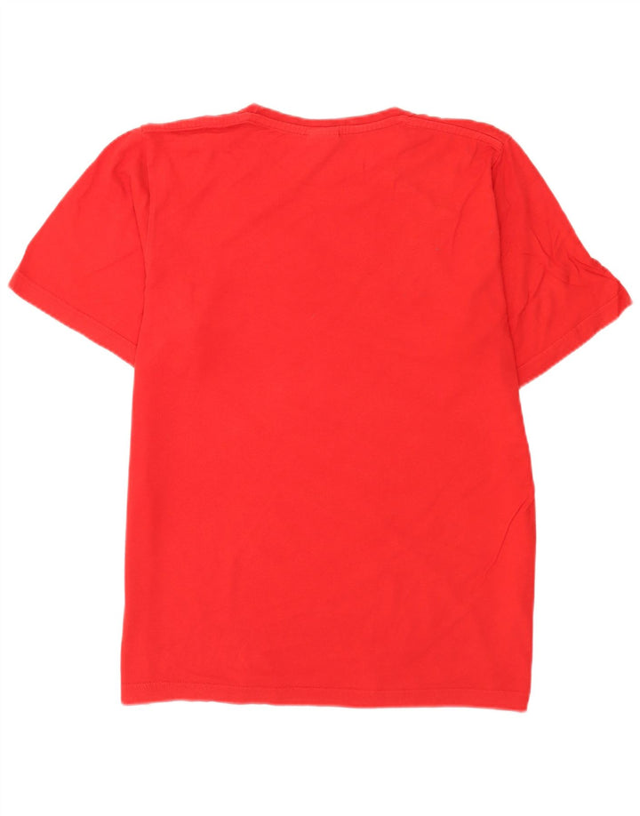 T-shirt grafica da uomo Adidas Top in cotone rosso medio
