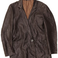 VINTAGE Womens Leather Jacket UK 14 Medium Brown