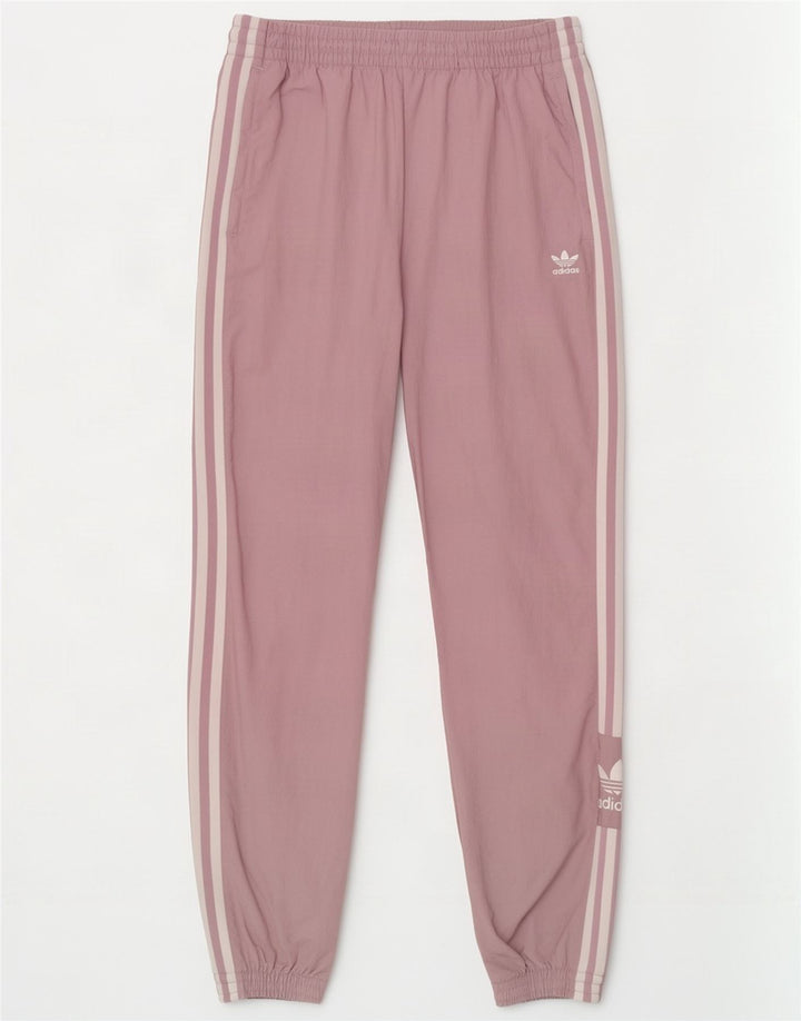 Adidas Womens Tracksuit Trousers UK 14 Medium Purple Nylon