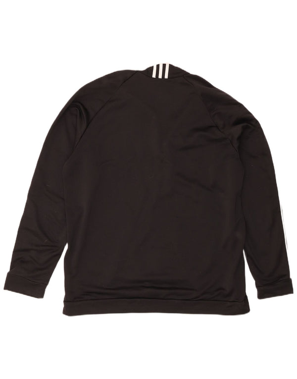 Felpa Adidas Uomo Climalite con zip e collo maglione 2XL poliestere nero