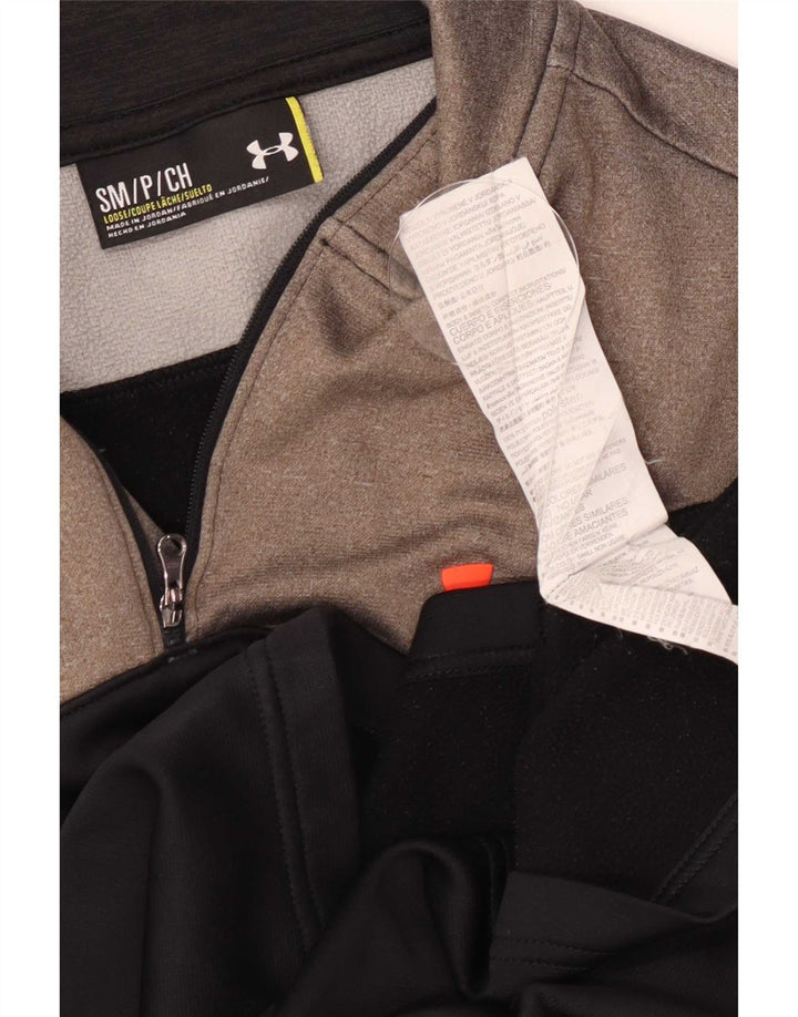 Ανδρική φόρμα πουλόβερ με φερμουάρ Under Armour Top Small Black Colourblock