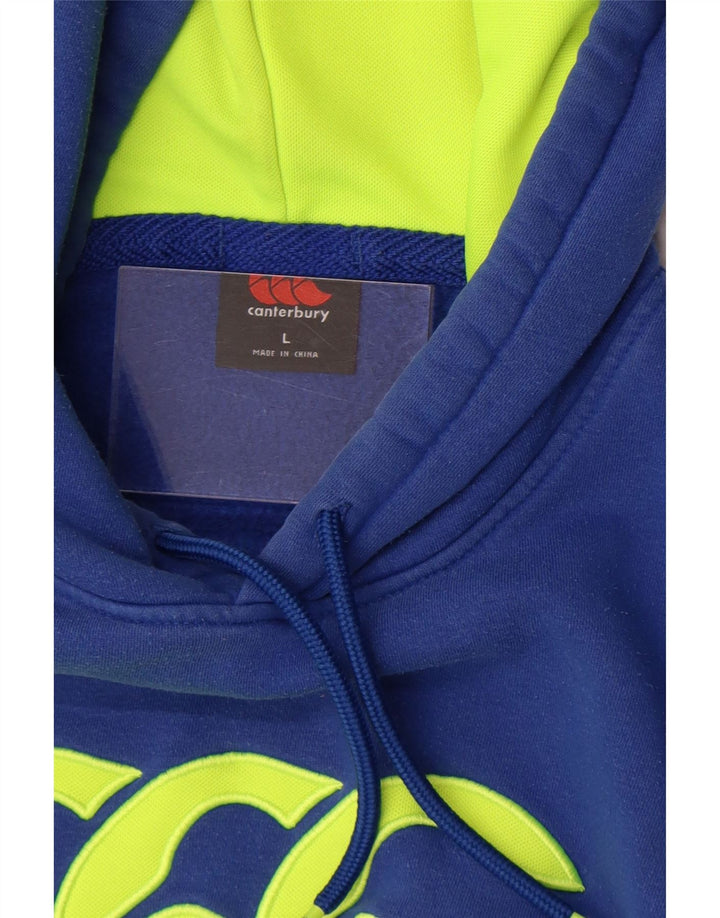 Canterbury Mens Graphic Hoodie Jumper Large Blue