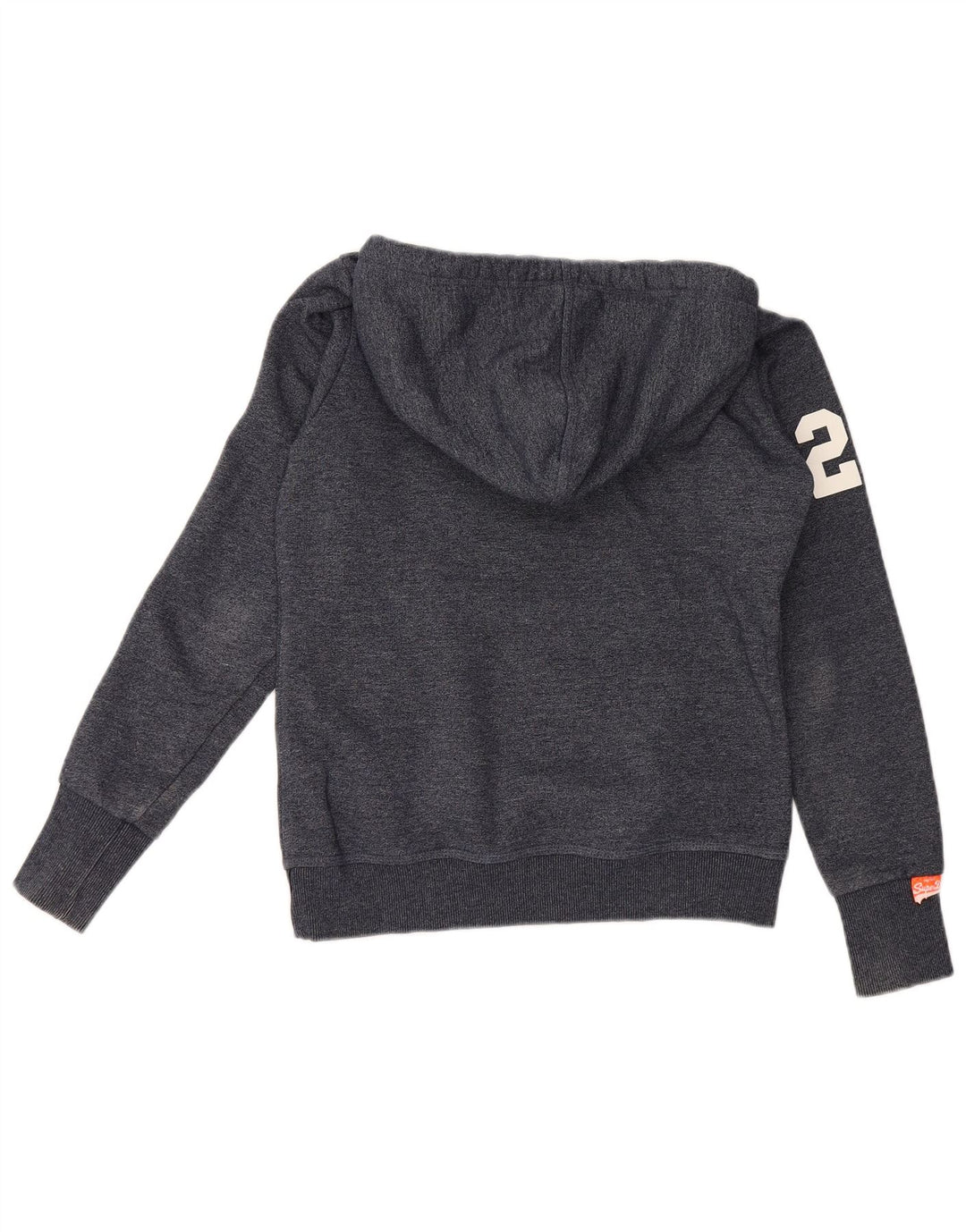 Superdry Mens Graphic Hoodie Jumper Medium Navy Blue Cotton
