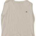 LACOSTE Womens Crop Vest Top Size 40 Medium White Cotton