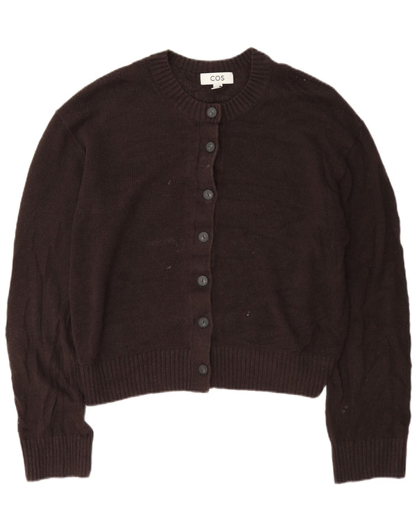 Cos Damen-Cardigan-Pullover UK 16 Large Braun