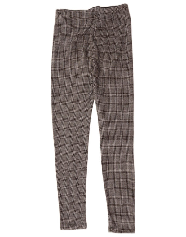 Zara Mujer Pantalones Casuales Pitillo Pequeños W26 L28 Cuadros Grises