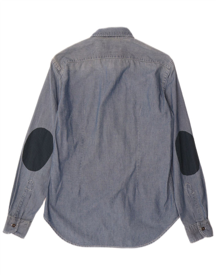 ZARA Mens Tailored Fit Denim Shirt Small Blue