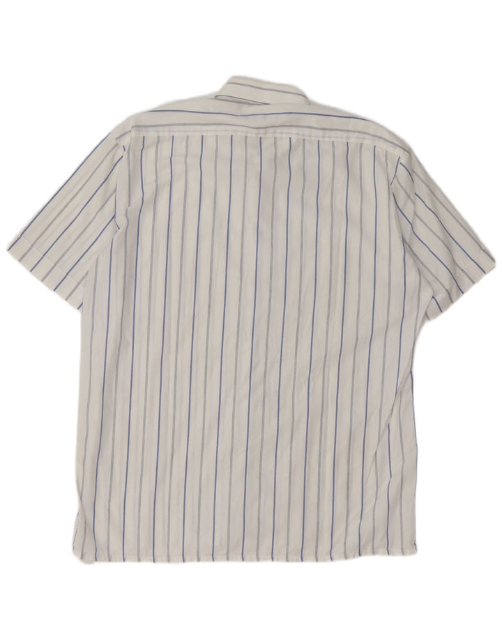 ANGELO LITRICO Kortærmet herreskjorte str. 41 Medium Hvidstribet