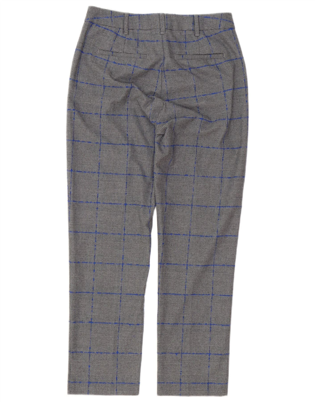 Max & Co. Pantalon Chino Femme UK 8 Small W28 L27 Gris Pied-de-Poule