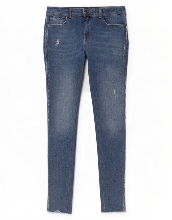 Zara Vaqueros pitillo para mujer EU 38 Small W28 L28 Azul