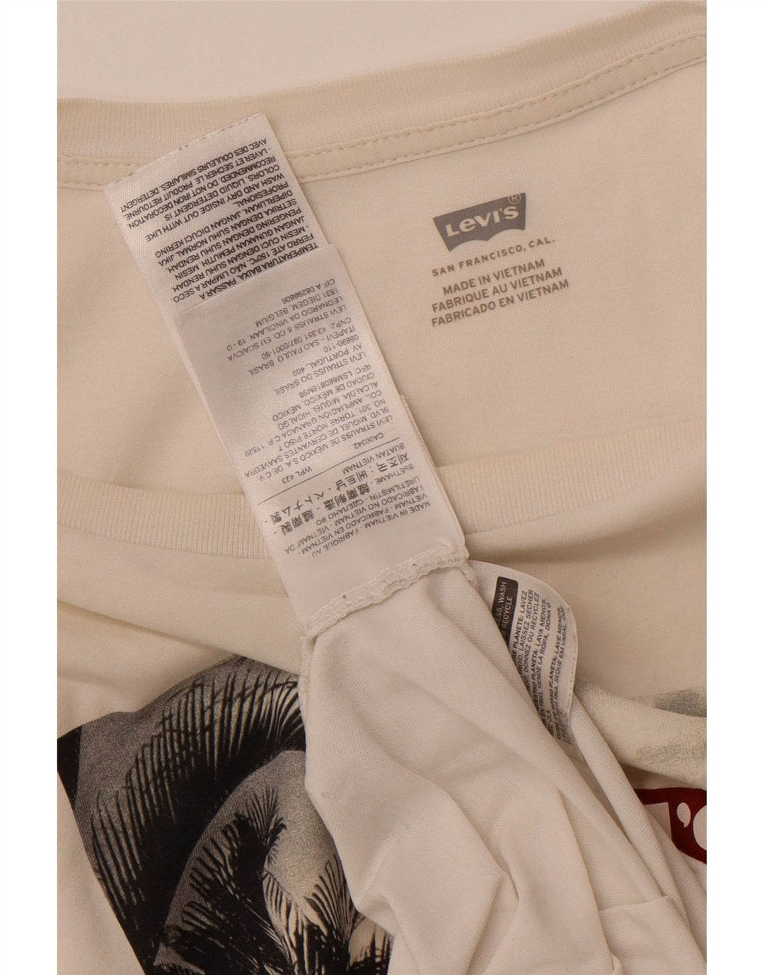 LEVI'S Mens Graphic T-Shirt Top XL White Cotton Vintage Levi's and Second-Hand Levi's from Messina Hembry 