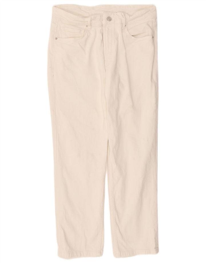Massimo Dutti Dame Straight Jeans EU 40 Medium W30 L26 Hvid Bomuld