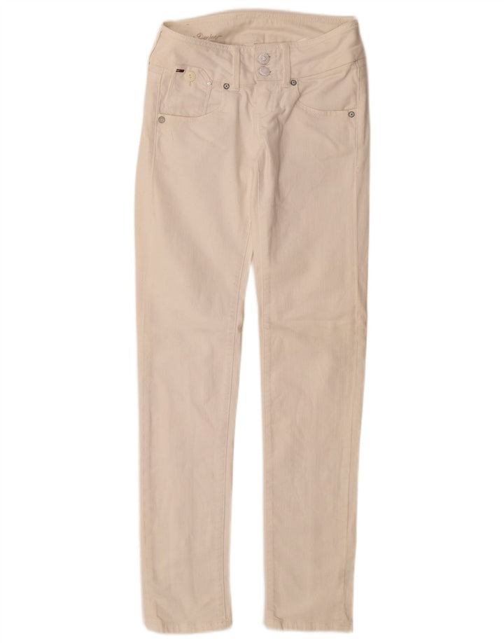 Tommy Hilfiger Dame Slim Jeans W25 L32 Hvid Bomuld