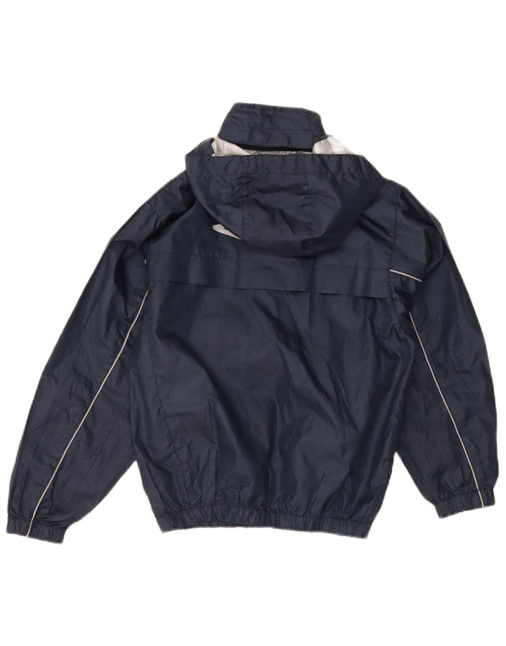 UMBRO Jungen-Kapuzenpullover-Regenjacke, 7–8 Jahre, marineblaues Polyester