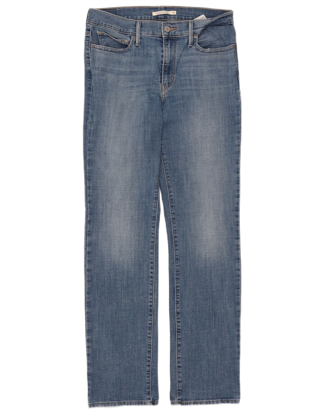 LEVI'S Womens Slimming Straight Jeans W31 L32  Blue Cotton