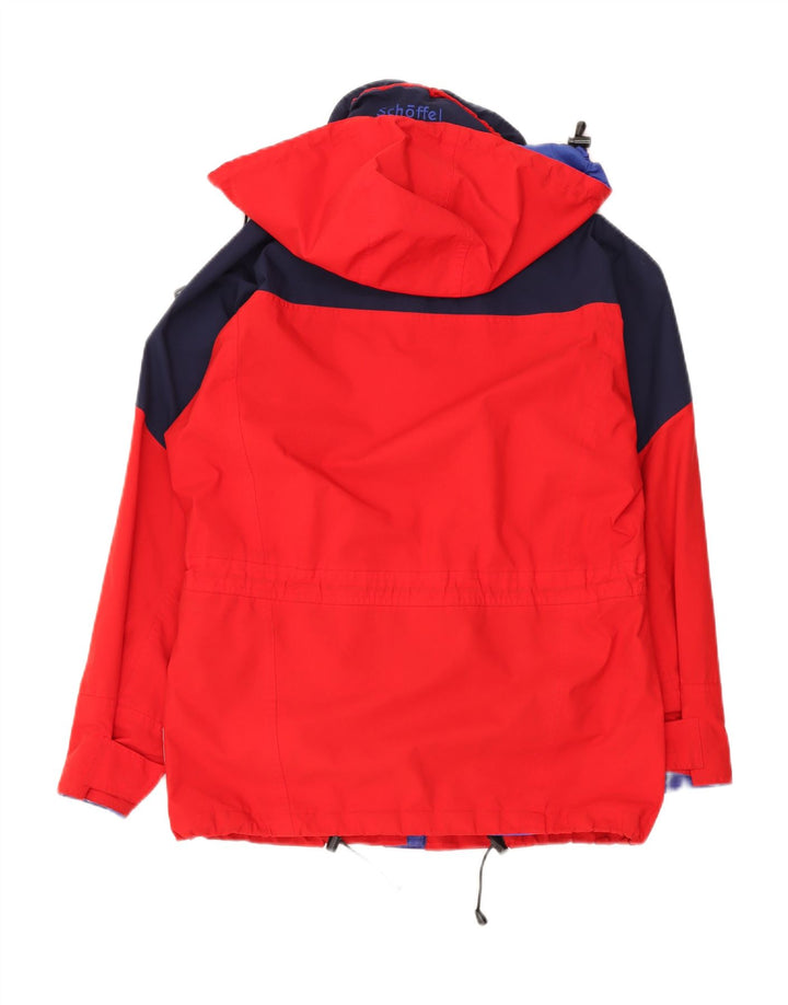 SCHOFFEL Impermeabile oversize da donna UK 10 Small Rosso Colourblock Poliestere